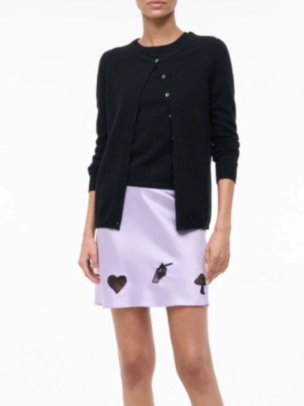 Staud Kin Silk mini skirt in size Small
